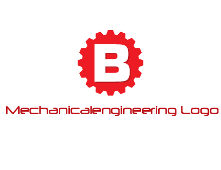 letter B in gear logo