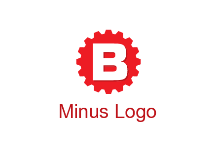 letter B in gear logo