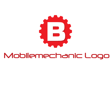 letter B in gear logo