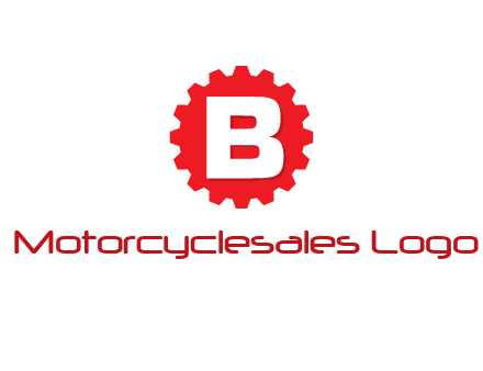 letter B in gear logo
