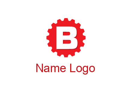 letter B in gear logo