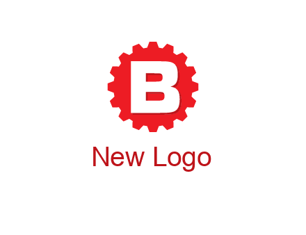 letter B in gear logo