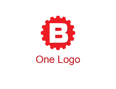 letter B in gear logo