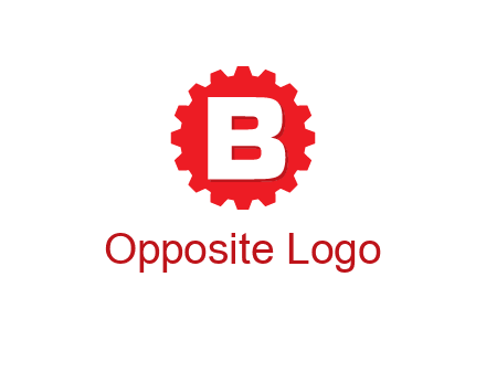 letter B in gear logo