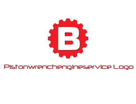 letter B in gear logo