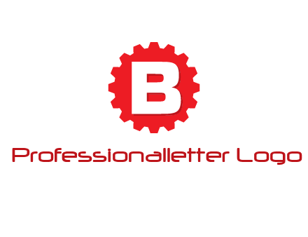 letter B in gear logo