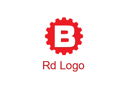 letter B in gear logo