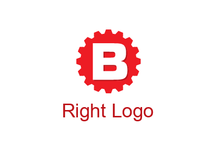 letter B in gear logo