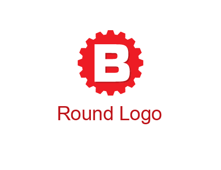 letter B in gear logo