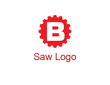 letter B in gear logo