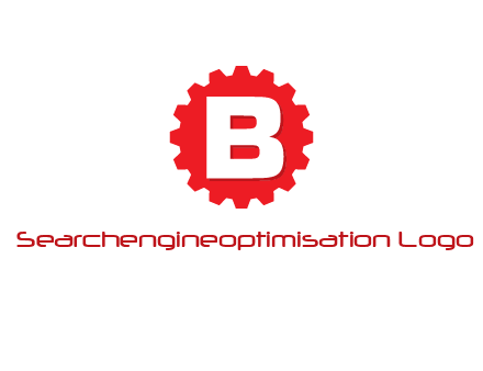 letter B in gear logo