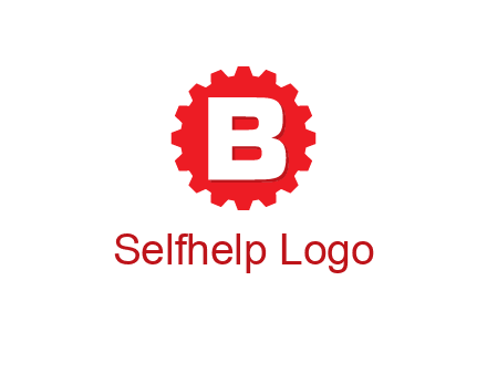 letter B in gear logo