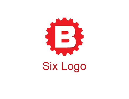 letter B in gear logo