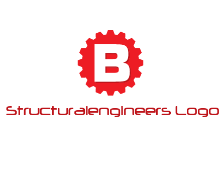 letter B in gear logo
