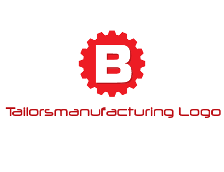 letter B in gear logo