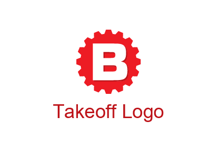 letter B in gear logo