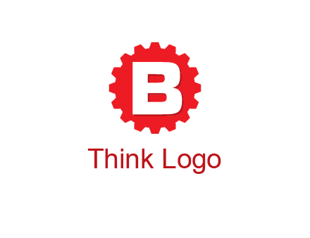 letter B in gear logo