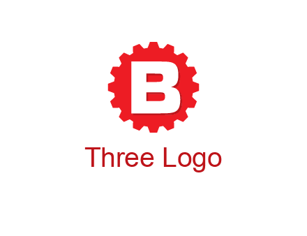 letter B in gear logo