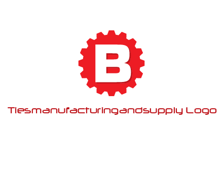letter B in gear logo