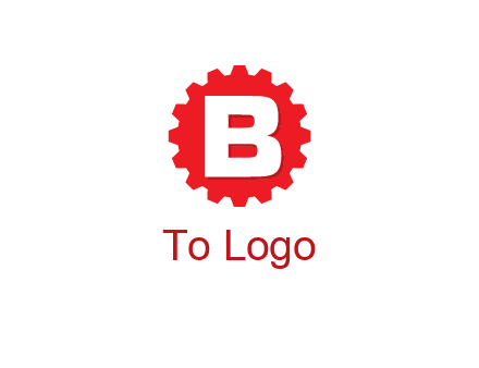letter B in gear logo