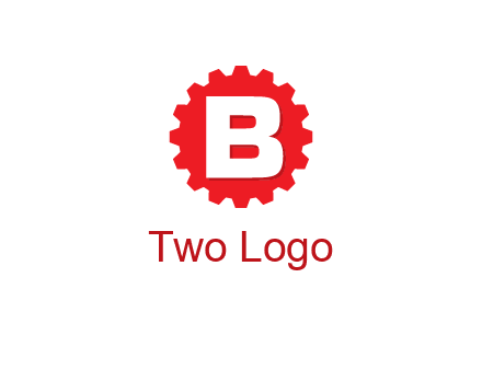 letter B in gear logo