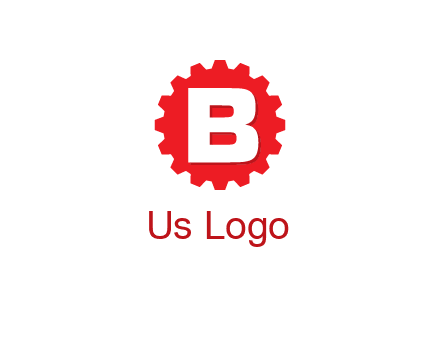 letter B in gear logo