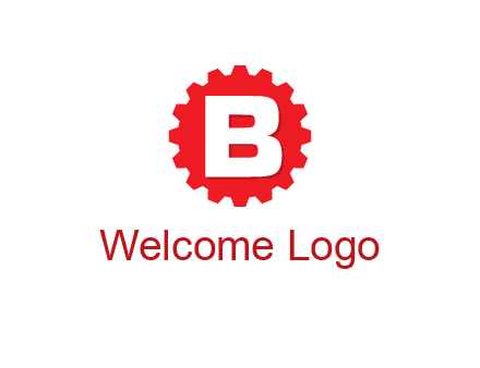 letter B in gear logo