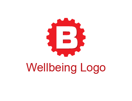 letter B in gear logo