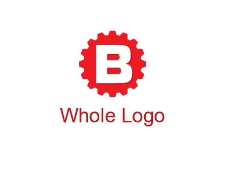 letter B in gear logo