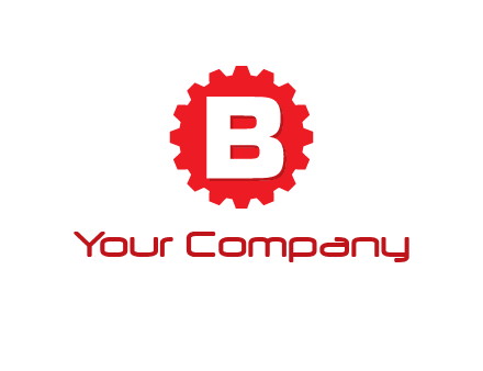 letter B in gear logo