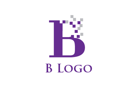digital letter B logo