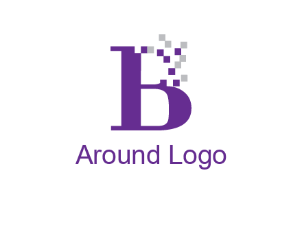 digital letter B logo