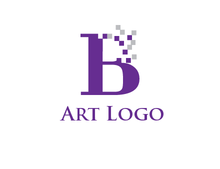 digital letter B logo