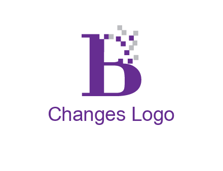 digital letter B logo