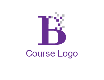 digital letter B logo