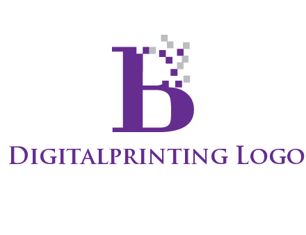 digital letter B logo