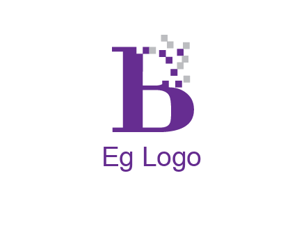 digital letter B logo