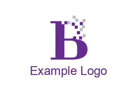 digital letter B logo