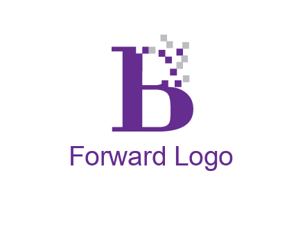 digital letter B logo