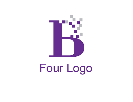 digital letter B logo