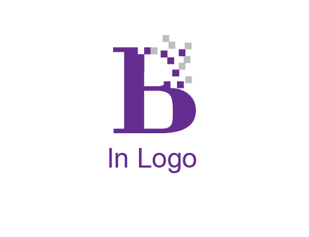 digital letter B logo