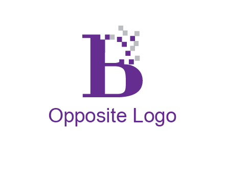 digital letter B logo