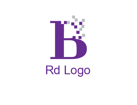 digital letter B logo