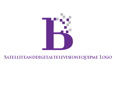 digital letter B logo