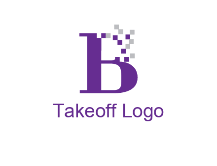 digital letter B logo