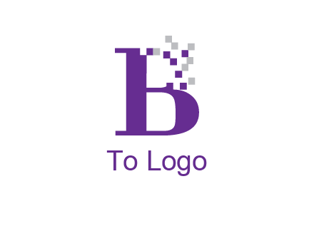 digital letter B logo