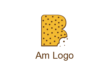 letter B made of cookie logo