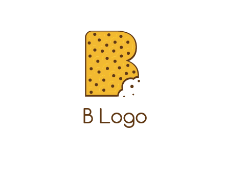 letter B made of cookie logo