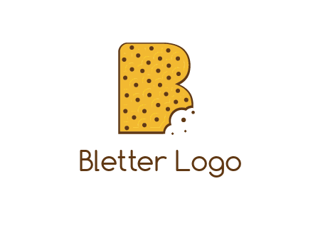 letter B made of cookie logo