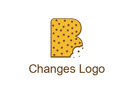 letter B made of cookie logo